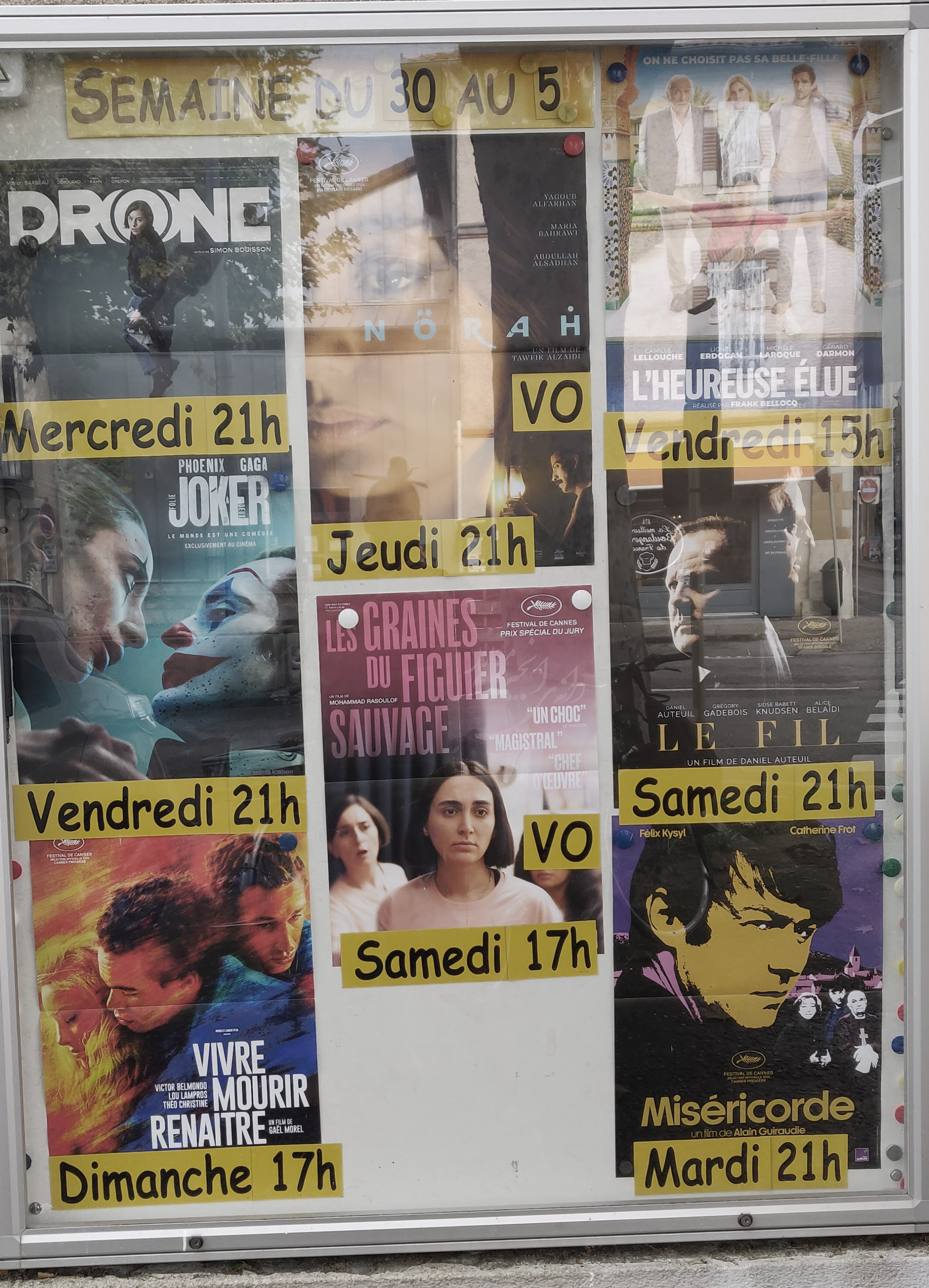 Programme du cin&eacute;ma